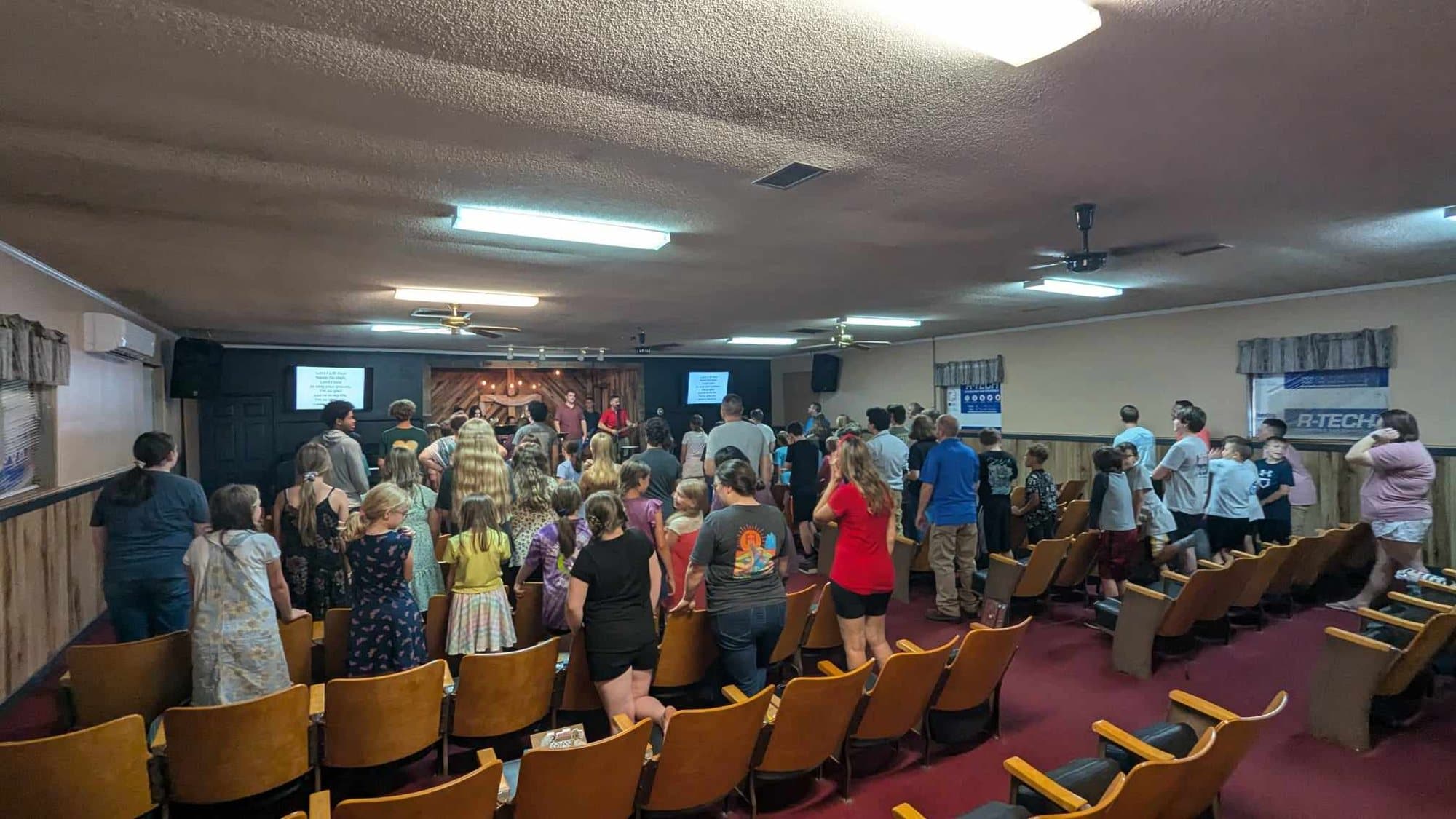 Worship in the chapel at Springs of Life Camp